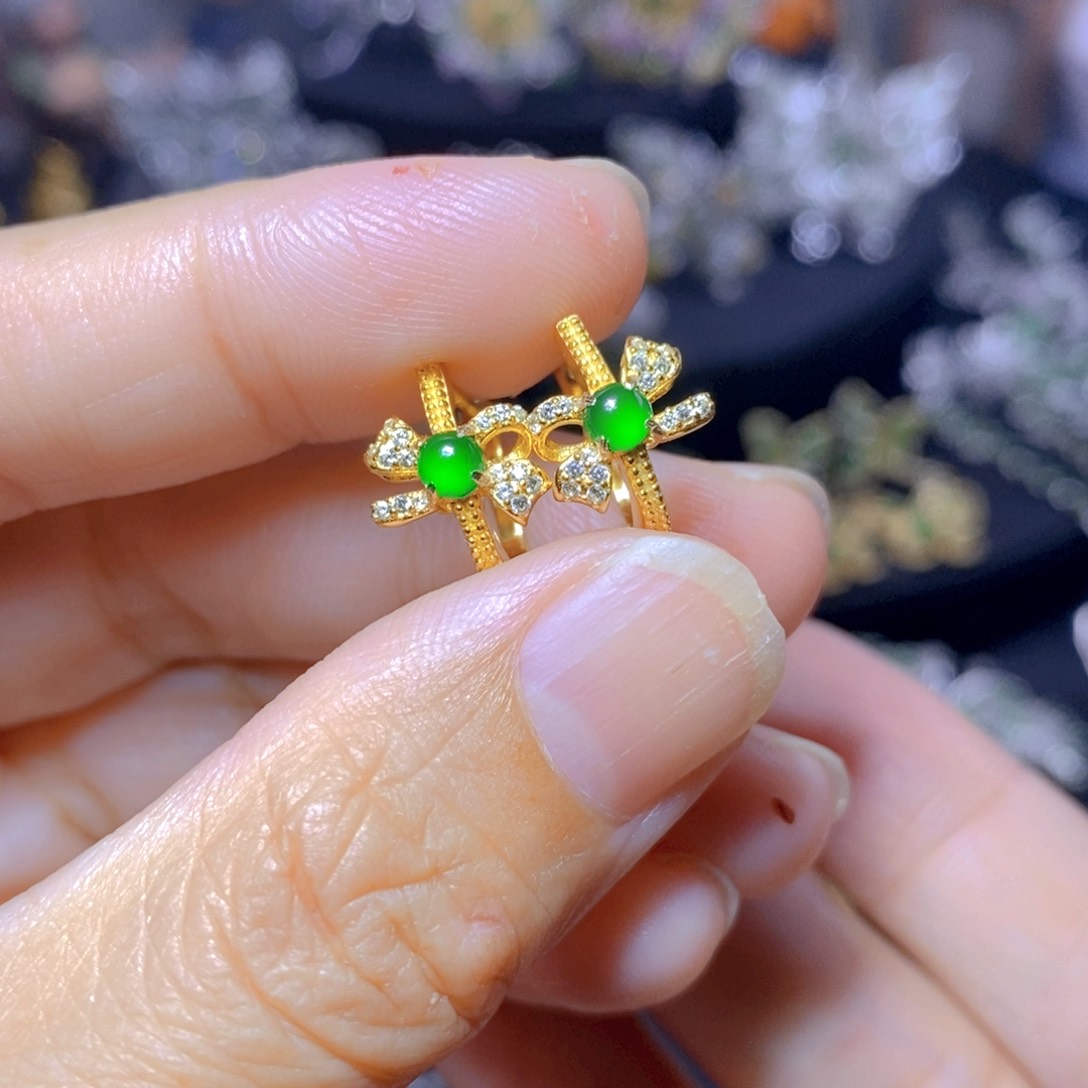 翡翠银S925镶嵌吊坠(不含链)天然翡翠