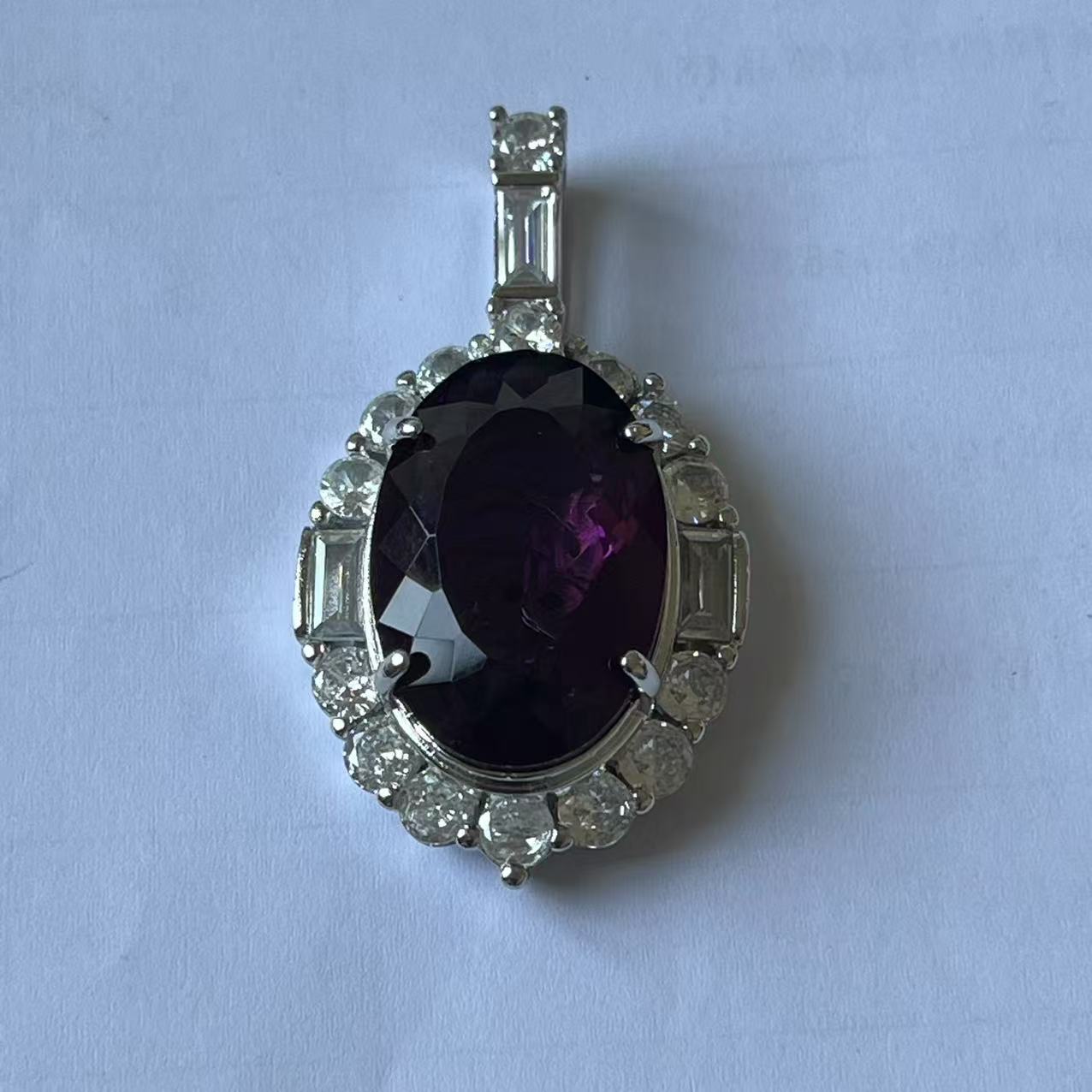 非金属珐琅吊坠 经典百搭设计紫色吊坠WDA8819