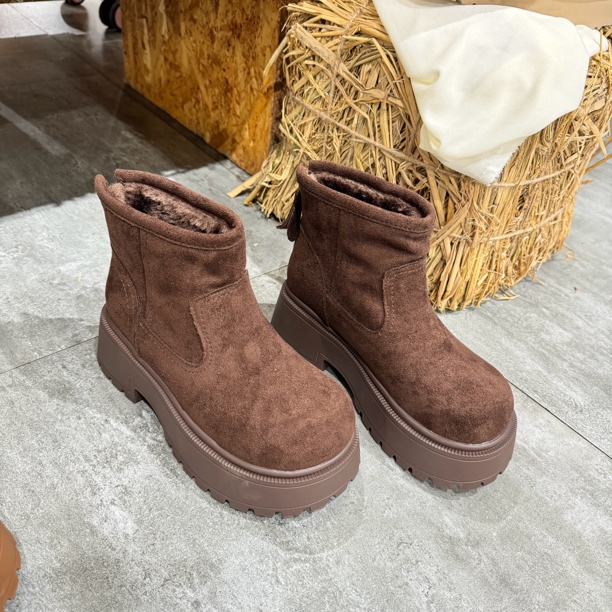 【觅而】2025冬季新款绒面雪地靴7026