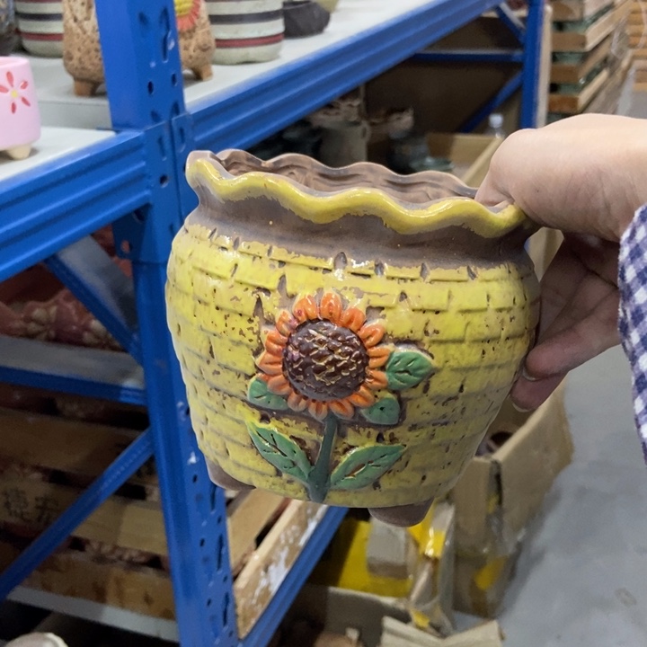 陶瓷花盆单场满9.9发14*13.5