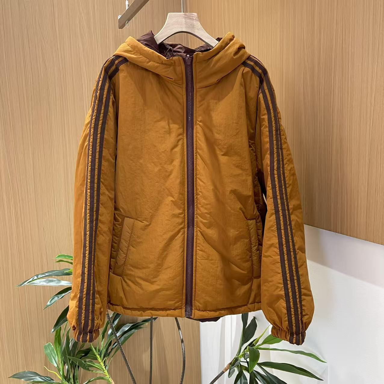 15902新款冬季双面穿休闲时尚百搭气质显瘦连帽棉服