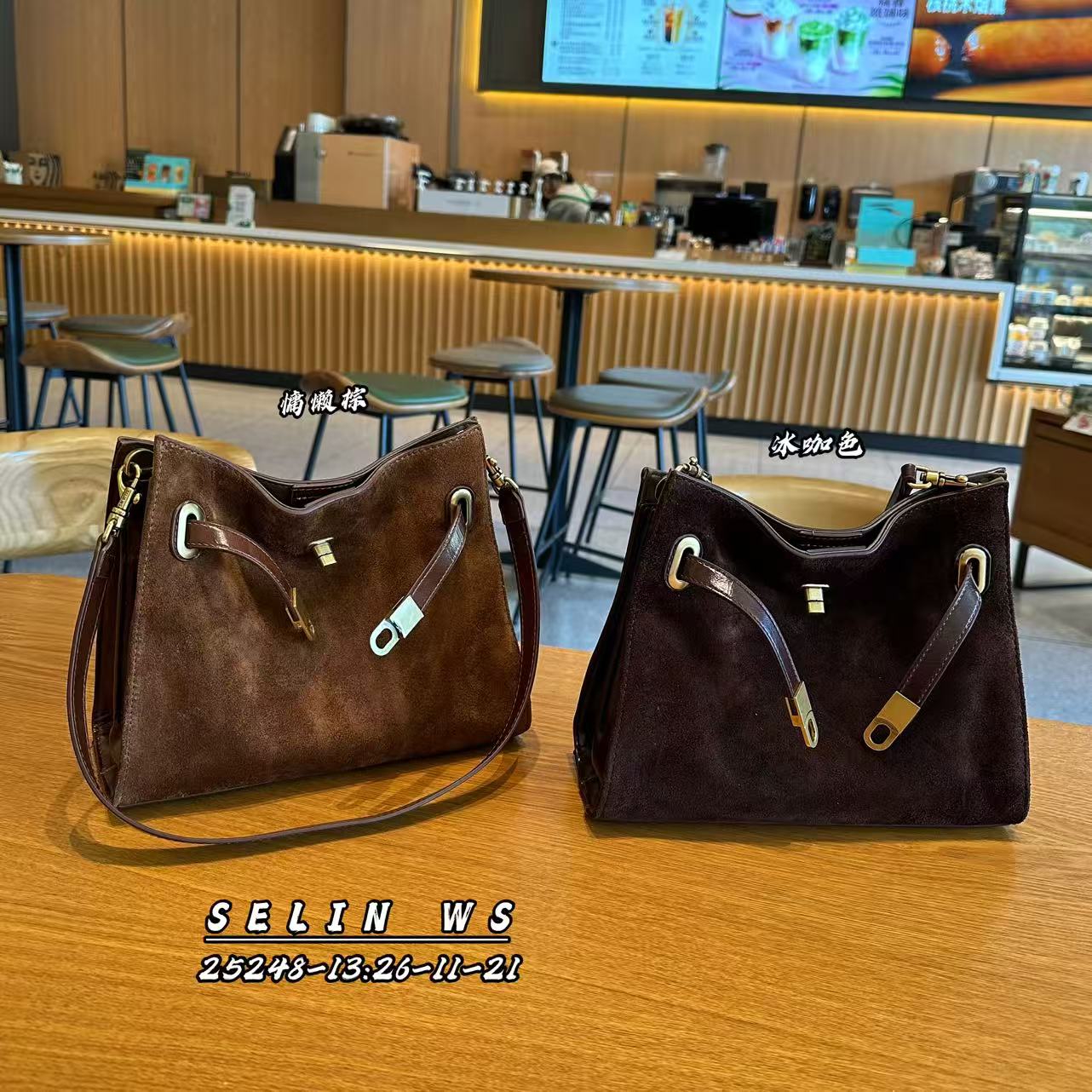 【磨砂系列H】SELIＮWEISS2025秋冬琥珀流光时尚单肩女包25248-13