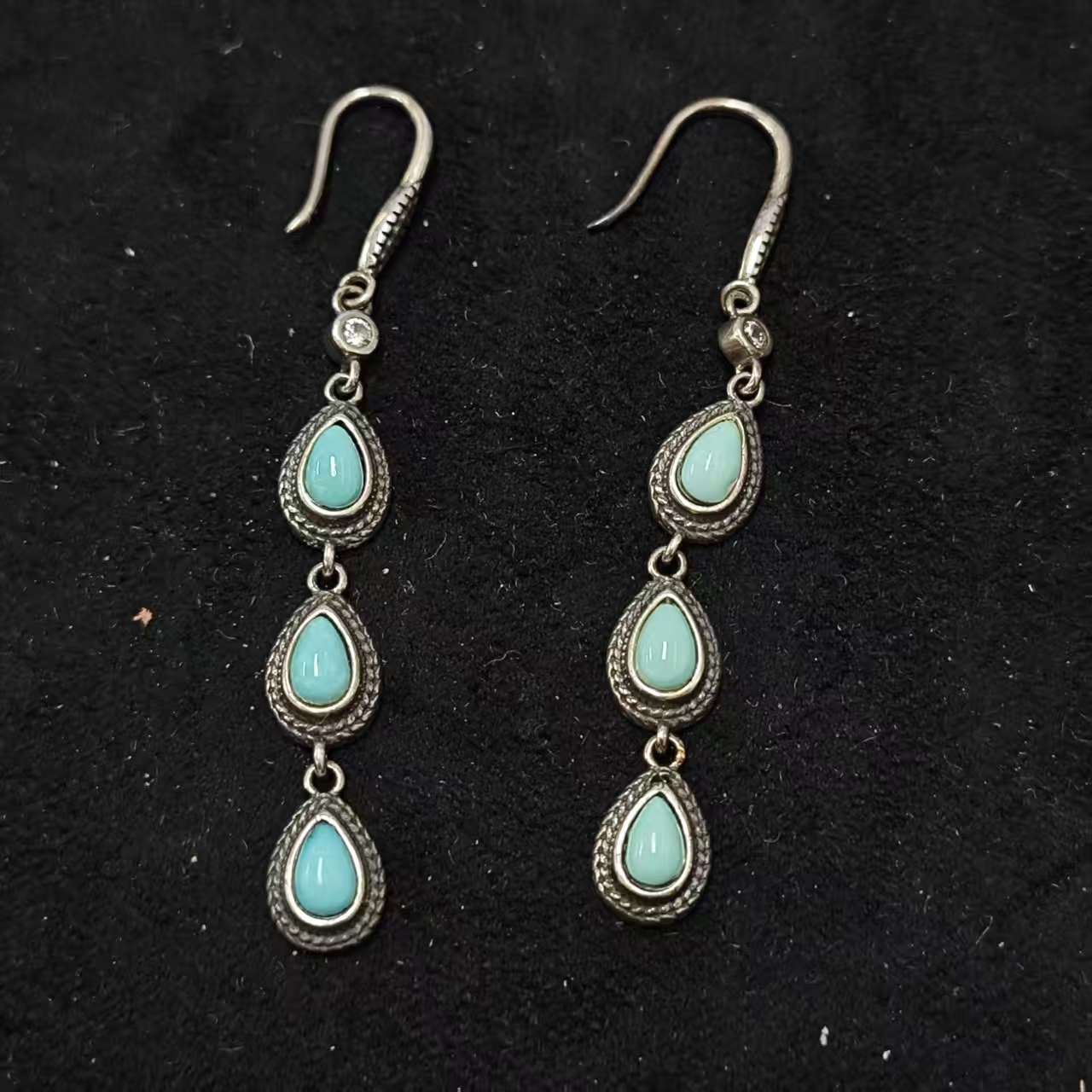 松石水滴耳钩*（多样性发一件）