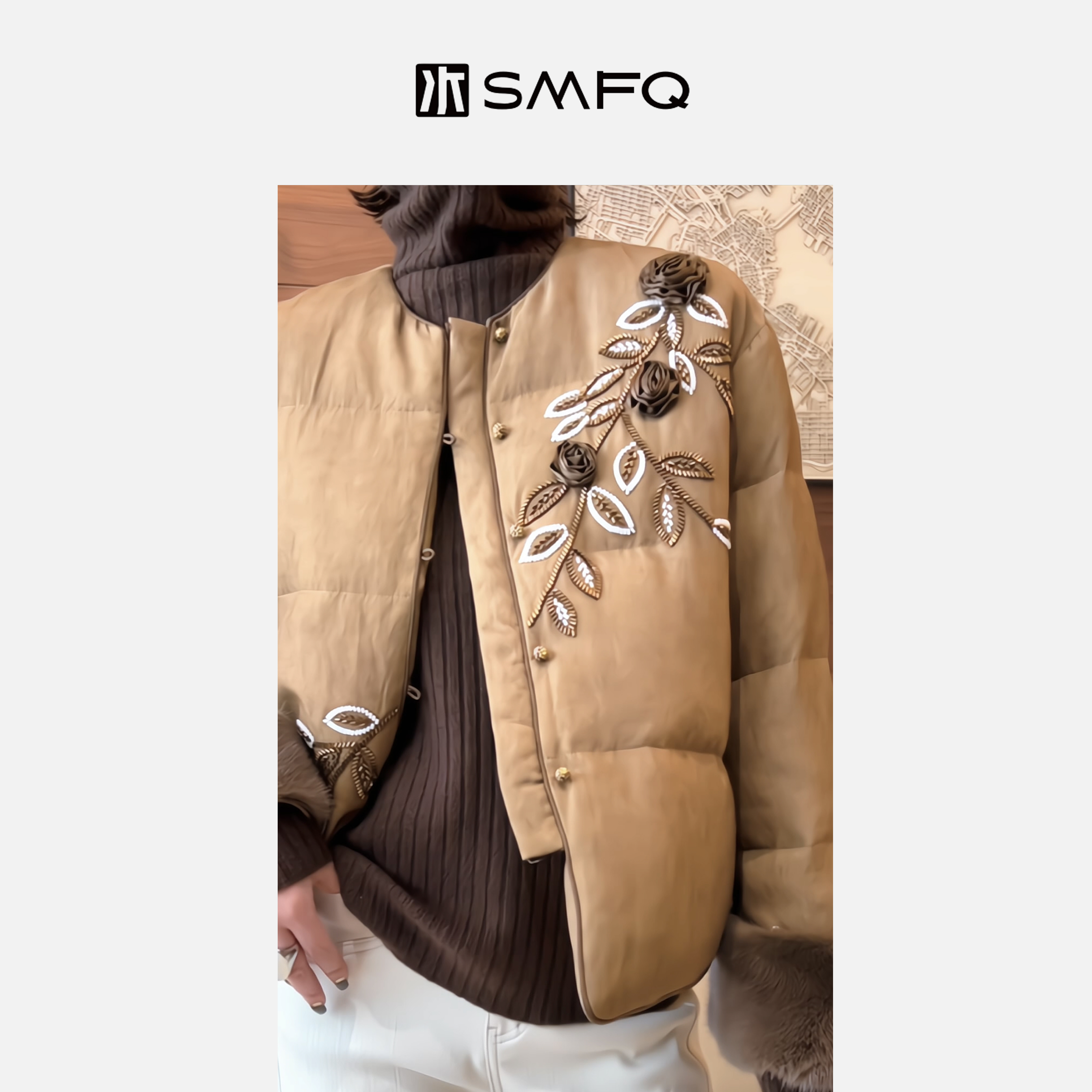 水木夫妻高端线【限定高品】新中式国风水貂毛羊毛白鹅绒羽绒服