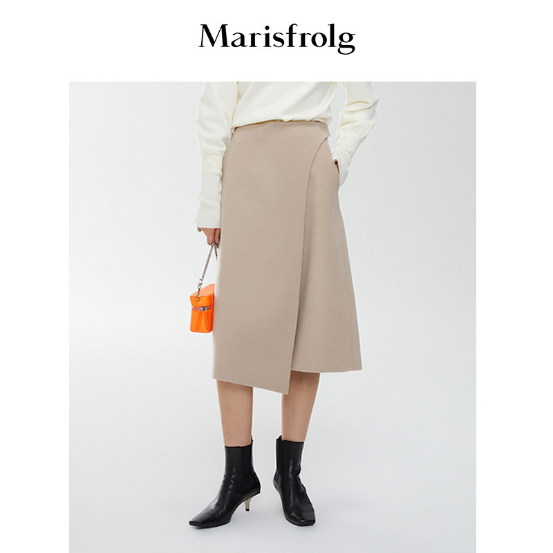 【粉丝专享】Marisfrolg/玛丝菲尔包臀显瘦气质高腰半裙A1BW10522