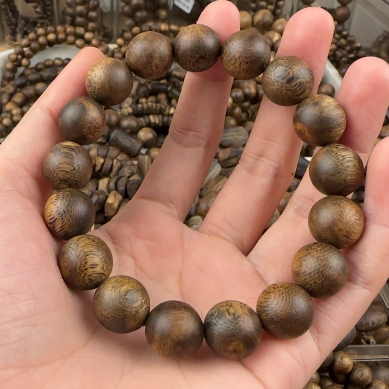【闪购商品】沉香手串吐****退奇楠手串12.8克卡1.2