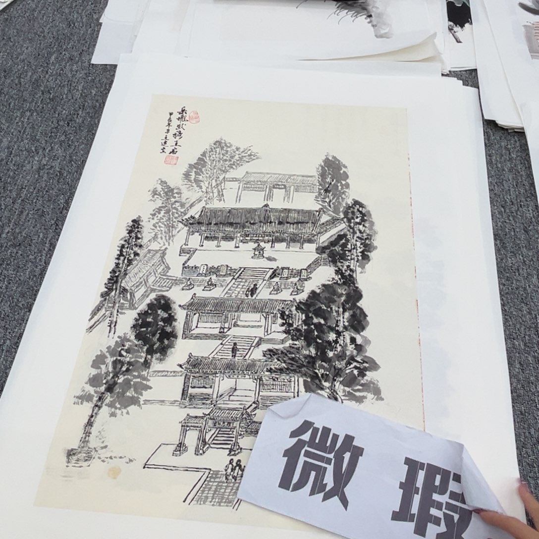 国画猫***考微瑕绘画介意慎拍