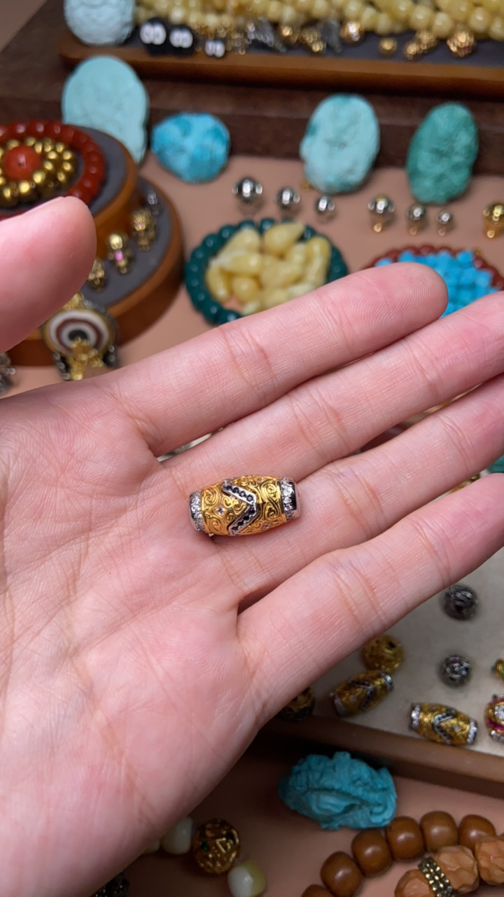 925银银制品 4号金钢丝一个银饰11mm