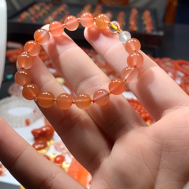 南红玛瑙未镶嵌手链