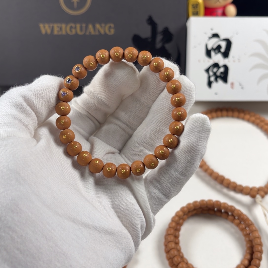 猴头核桃手串紫金琉璃珠