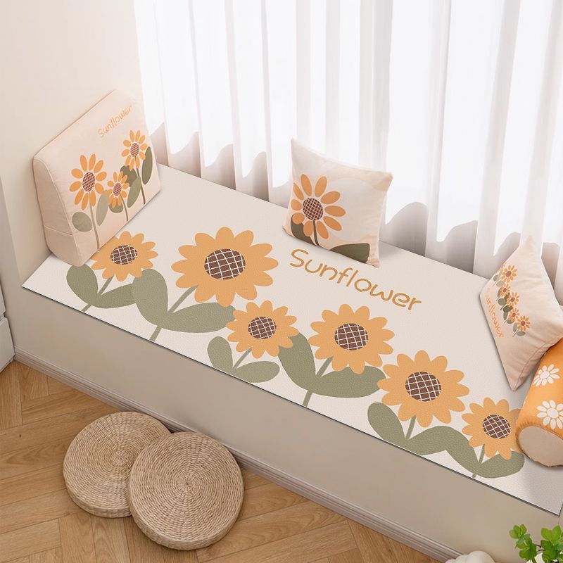 水晶绒飘窗垫卡通窗台地垫防水可擦床边地毯卧室耐脏沙发垫可裁剪