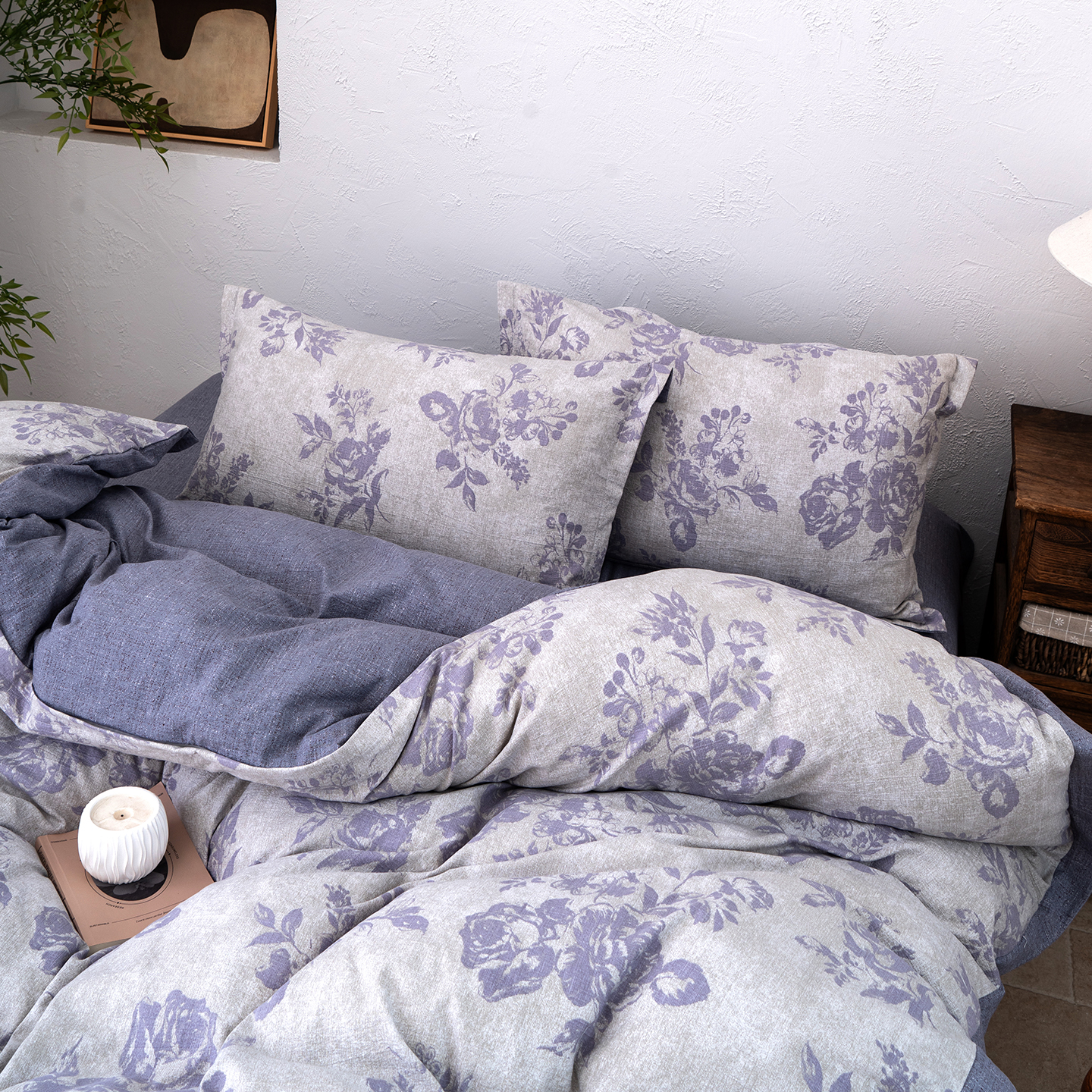 2025新品秋冬原麻中古风双层纱高克重复古风法式四件套