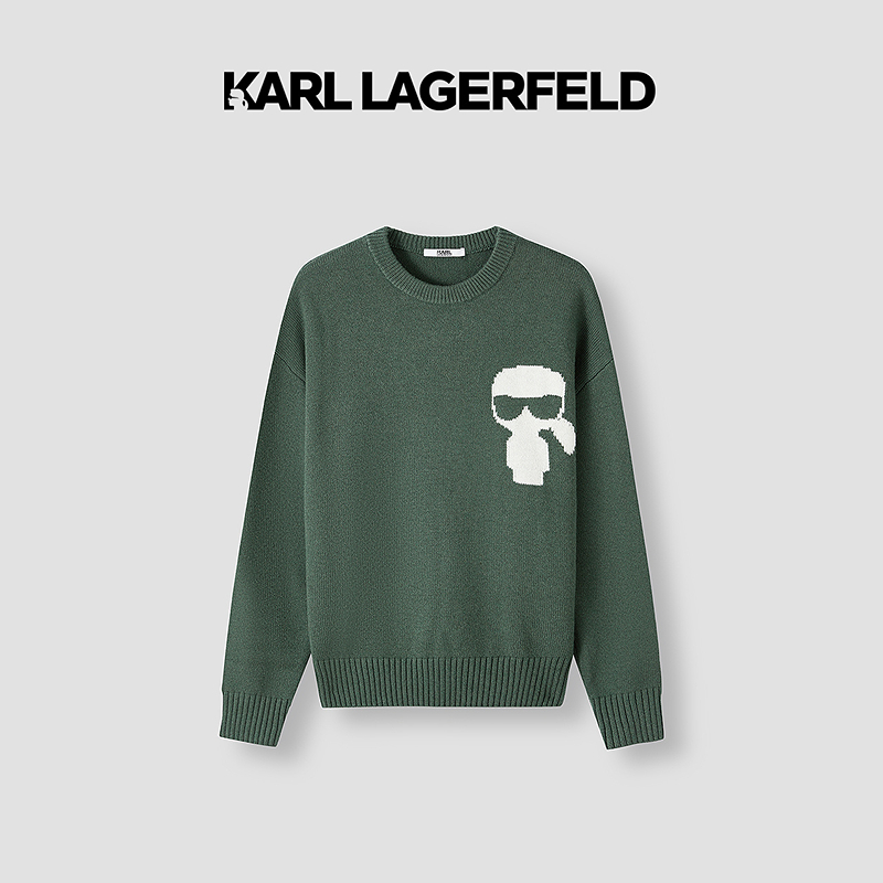 【官方男装】KARL LAGERFELD卡尔拉格斐25款绵羊毛套头卫衣M26X2315