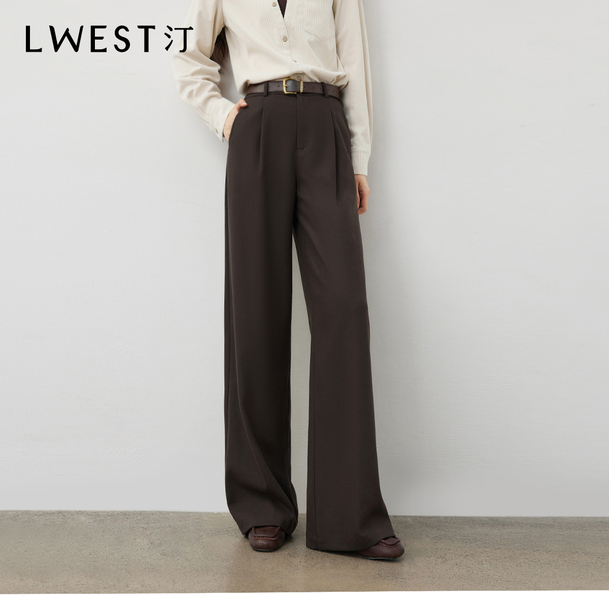 【林一专属】朗文斯汀百搭直筒高腰显瘦休闲裤DTYK5509D18579