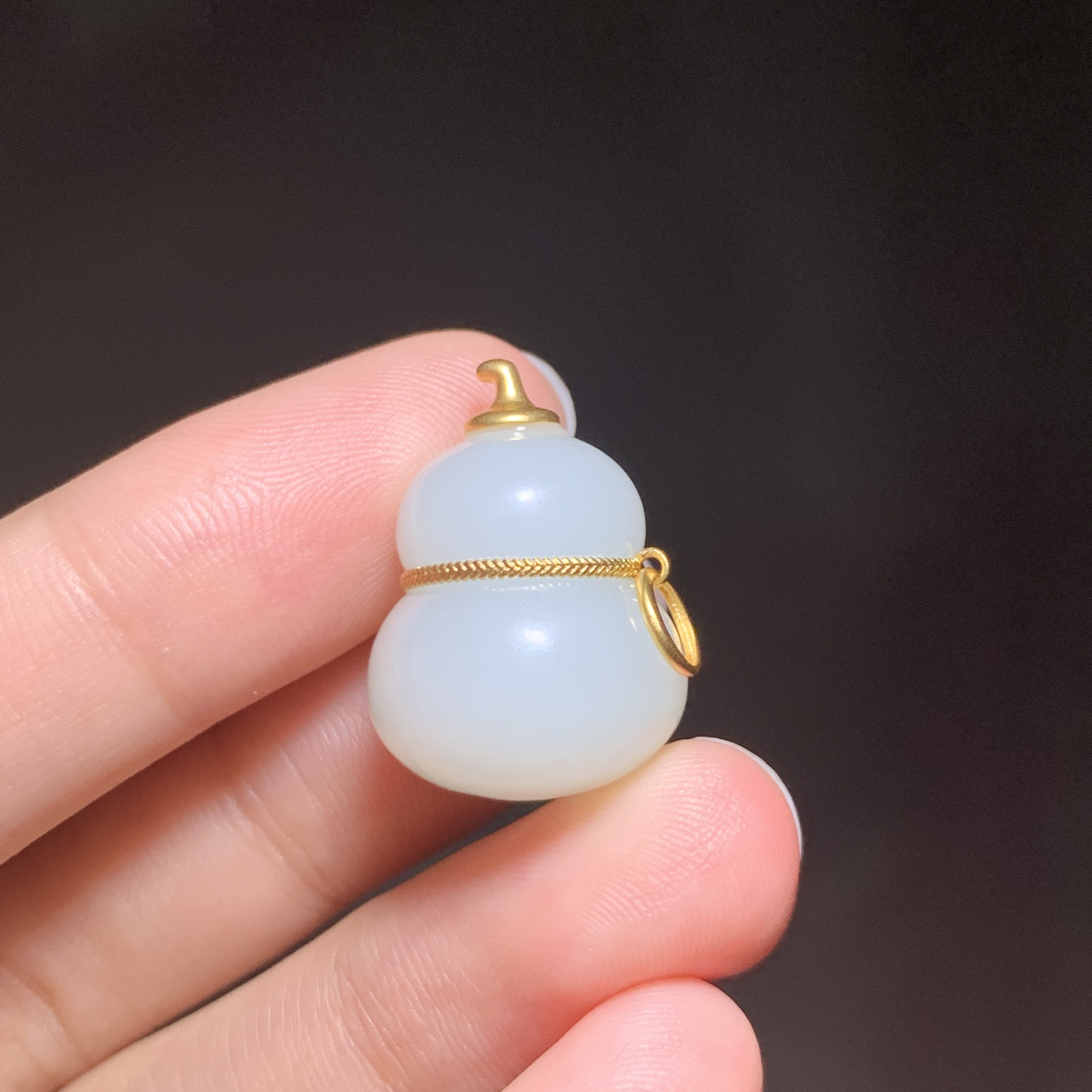 镶嵌新疆白玉葫芦胖葫芦