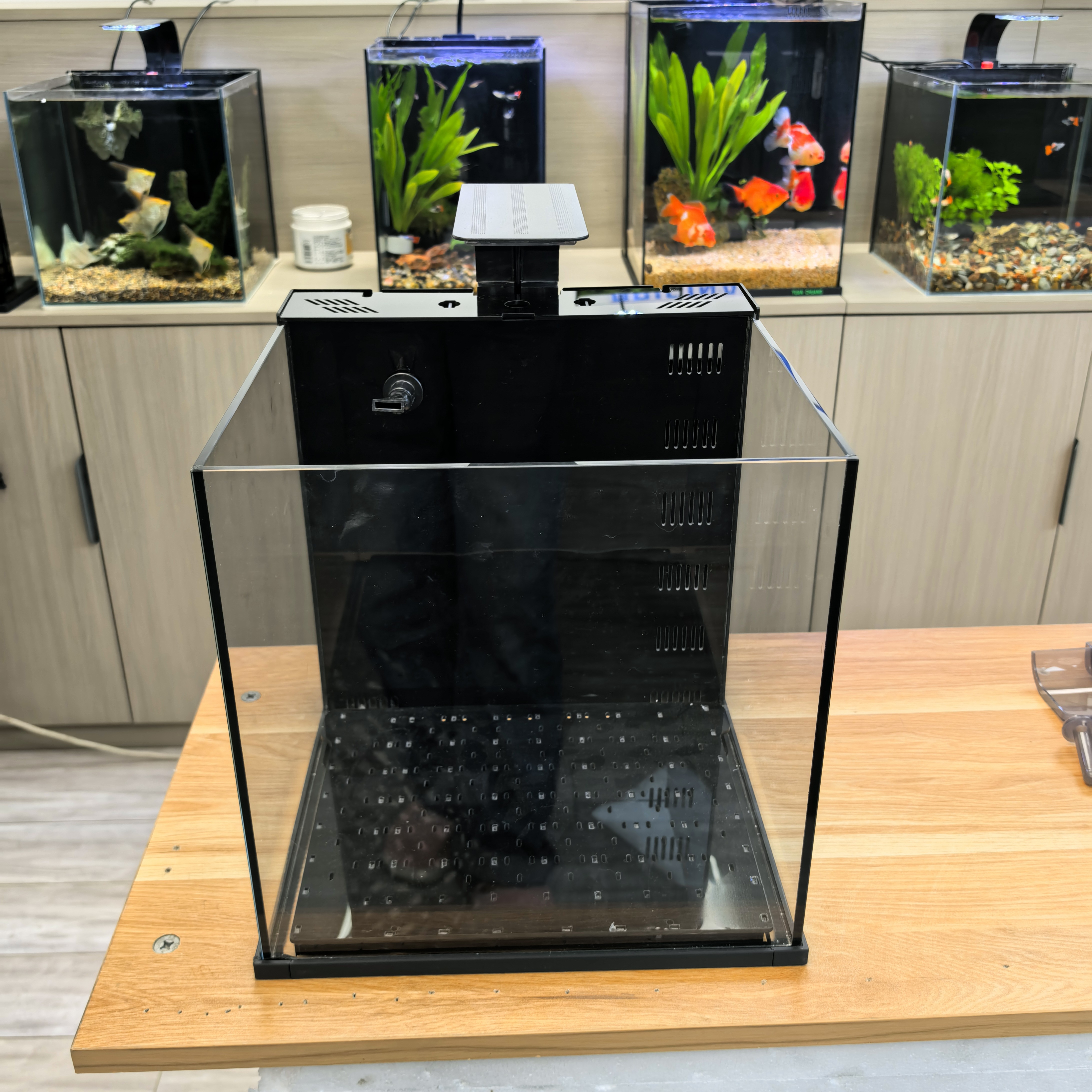 小型客厅生态一体式超白玻璃侧滤制氧鱼缸适合养金鱼造景