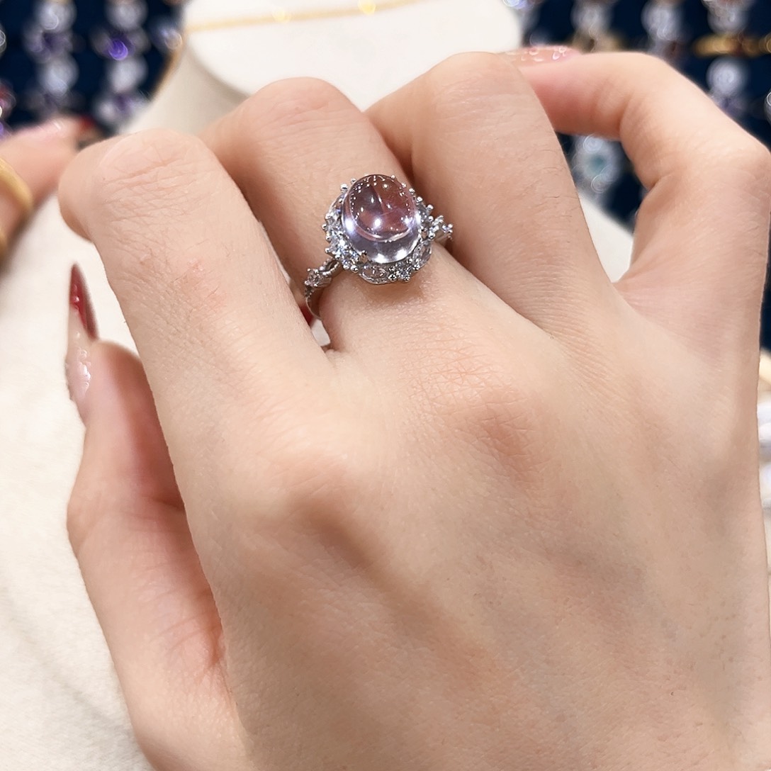 水晶女款银S925镶嵌宁****姐戒指20