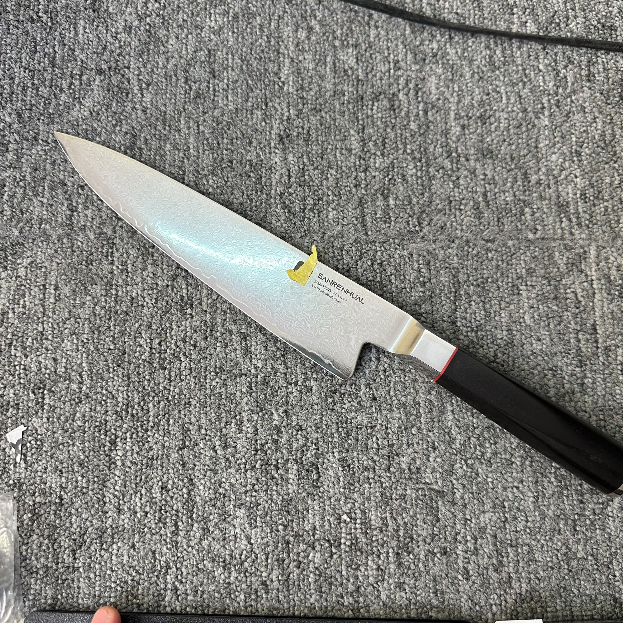 67层手工锻打大马夹钢VG10紫光檀木八角柄家用厨房用