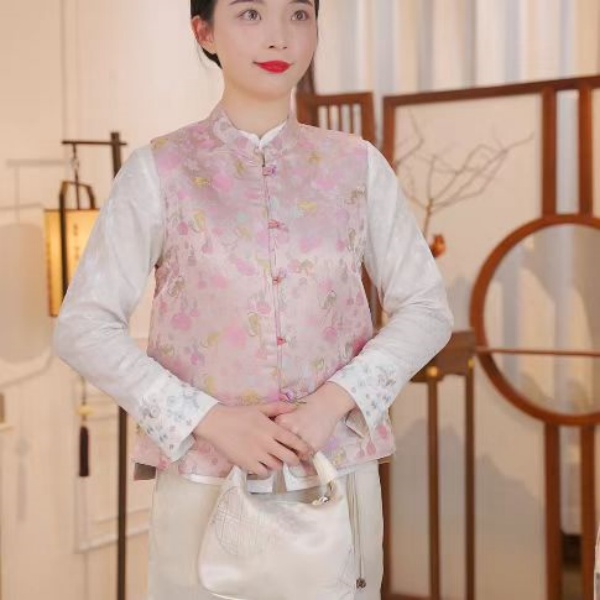 丝年.漫天福禄｜新中式国风时尚百搭高端暗纹提花双面穿马甲-5204