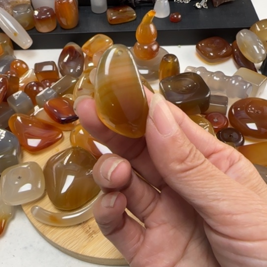 玛瑙/玉髓吊坠(不含链)未镶嵌V*素