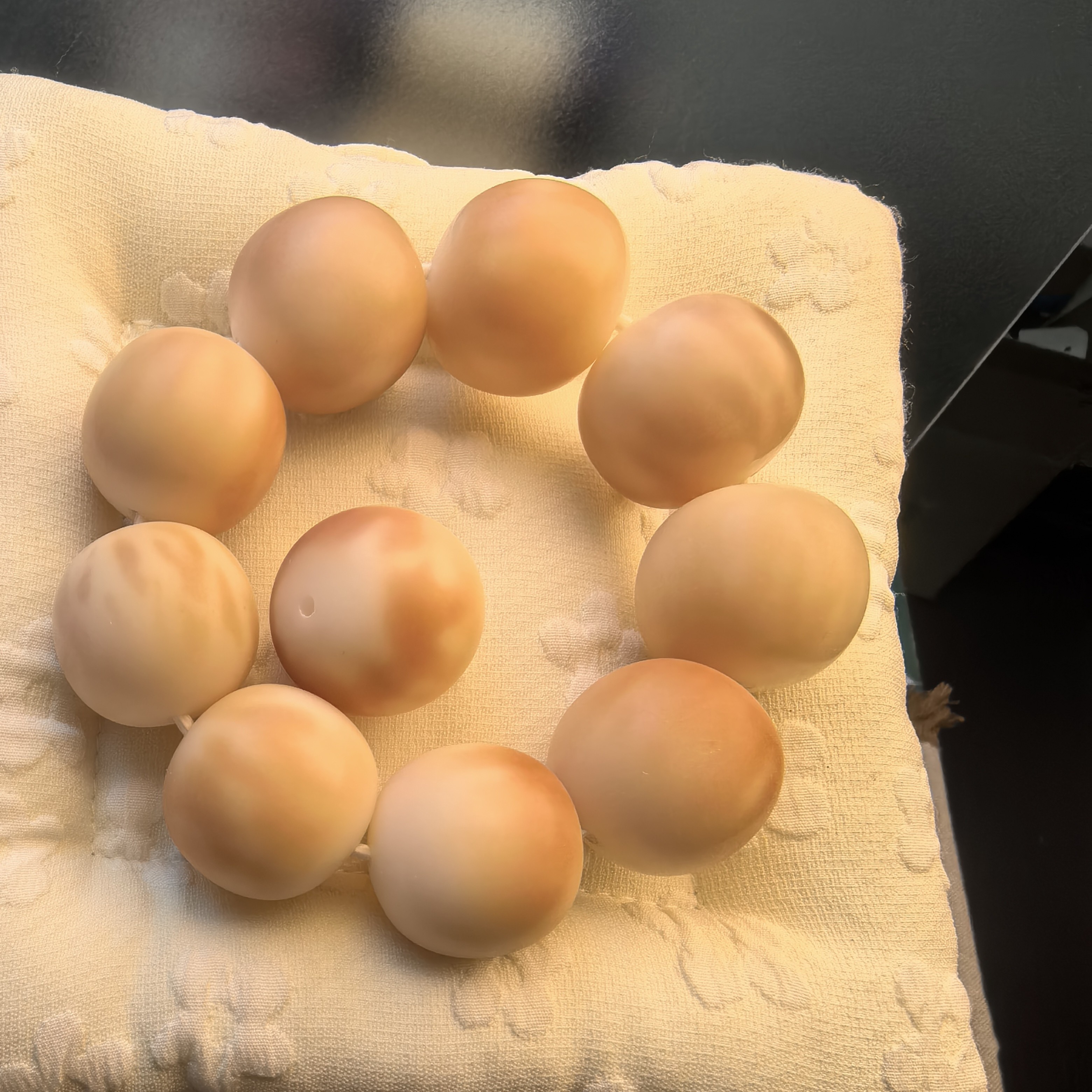 非金属木质手链 卡25mm干磨菩提苹果白粉紫色