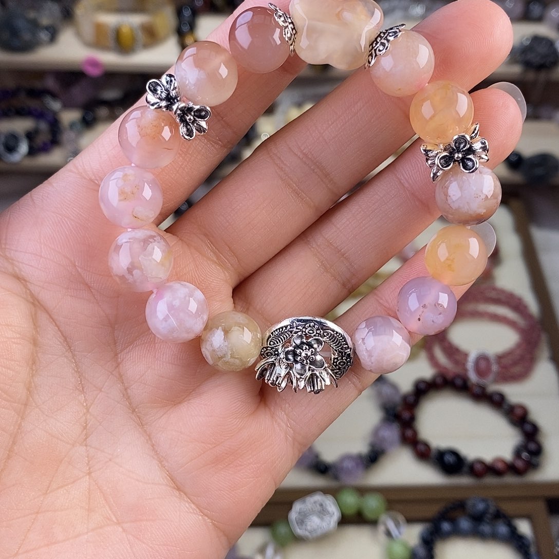 玛瑙/玉髓手链未镶嵌樱花11.6.毫米