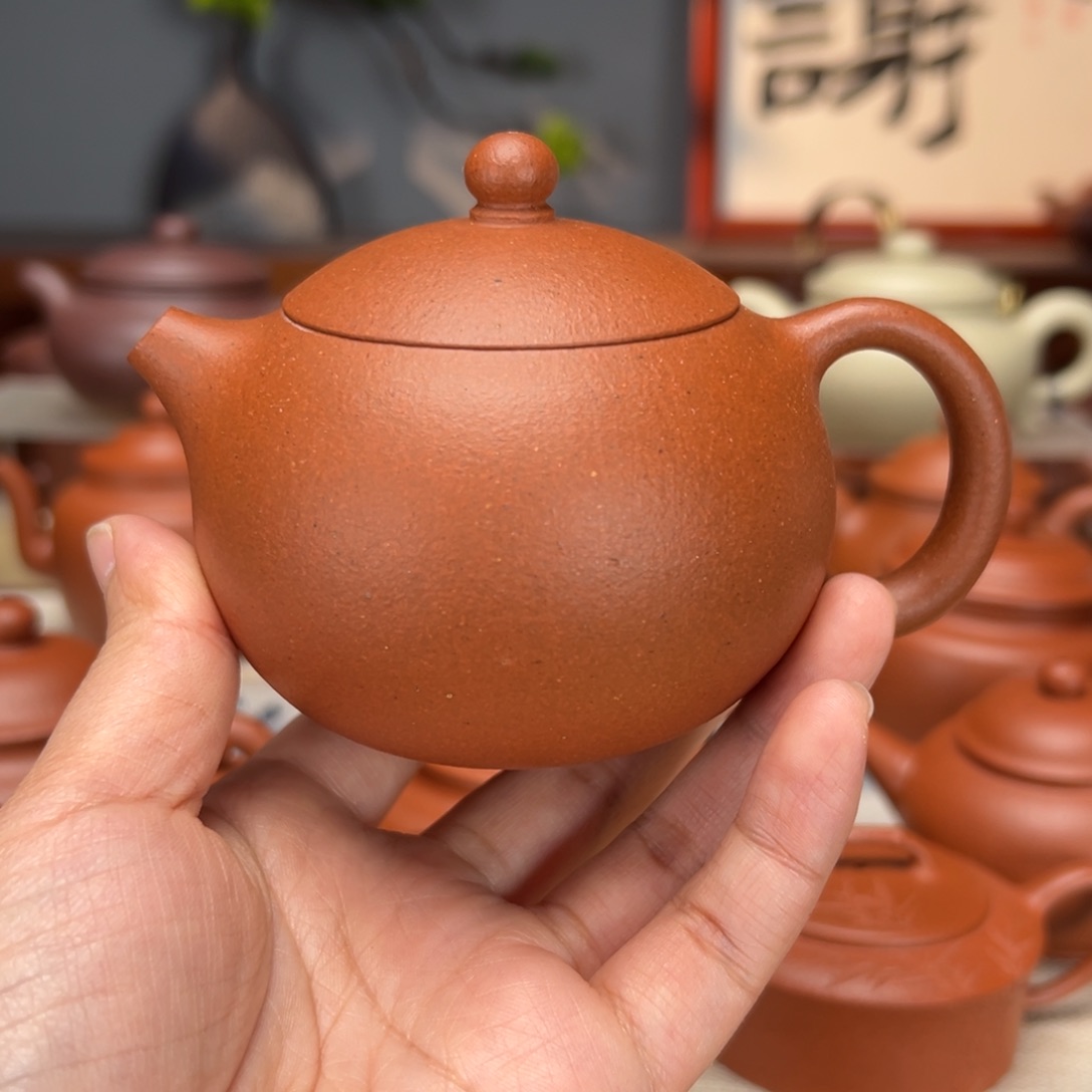 紫砂茶壶兰*友宝山红泥200
