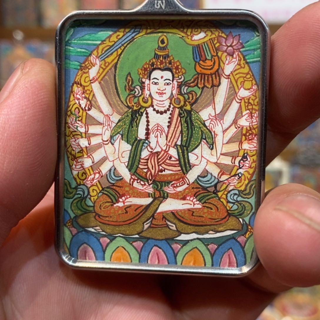 吊坠纯手绘唐卡准提福利