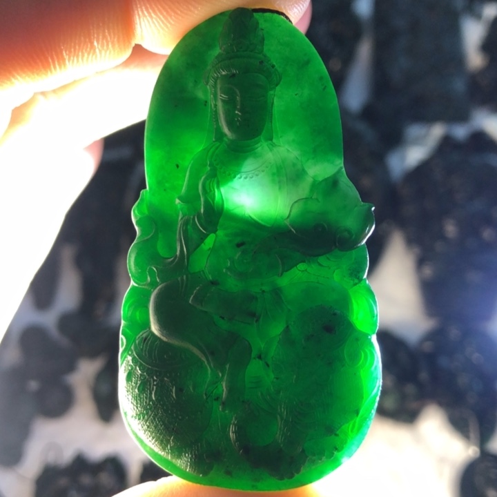 定制翡翠未镶嵌普贤