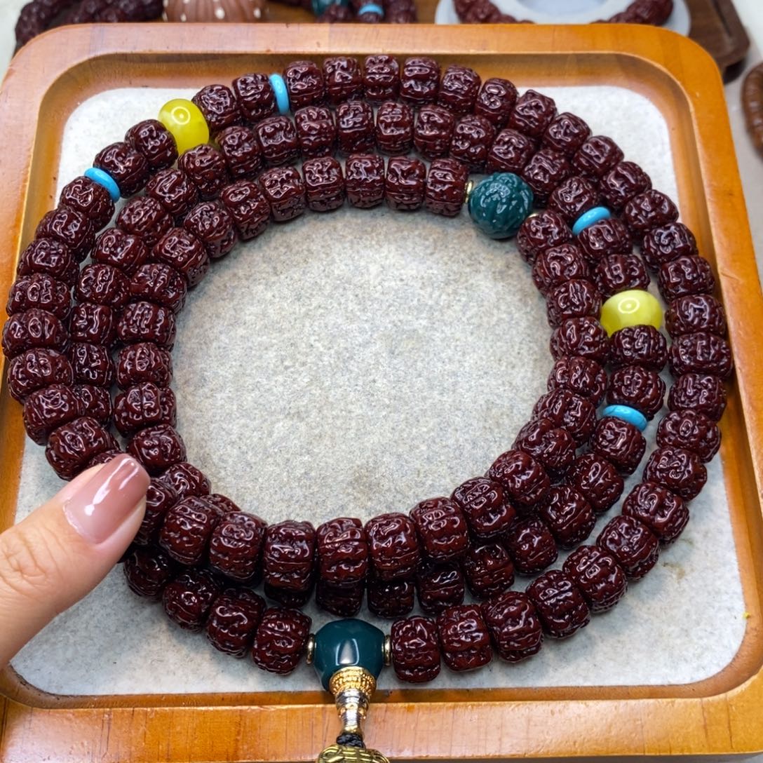 吊坠金刚菩提黑金108 12