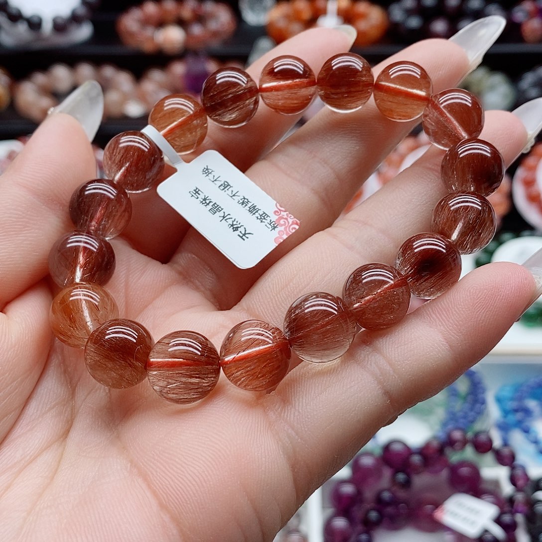 未镶嵌手链水晶红发晶