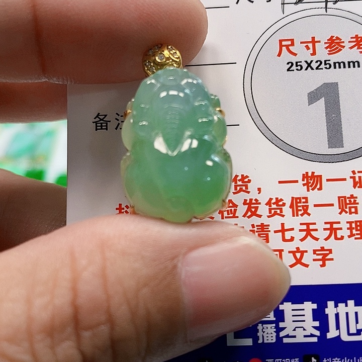 【闪购商品】翡翠颈饰18K金镶嵌S****甜翡翠