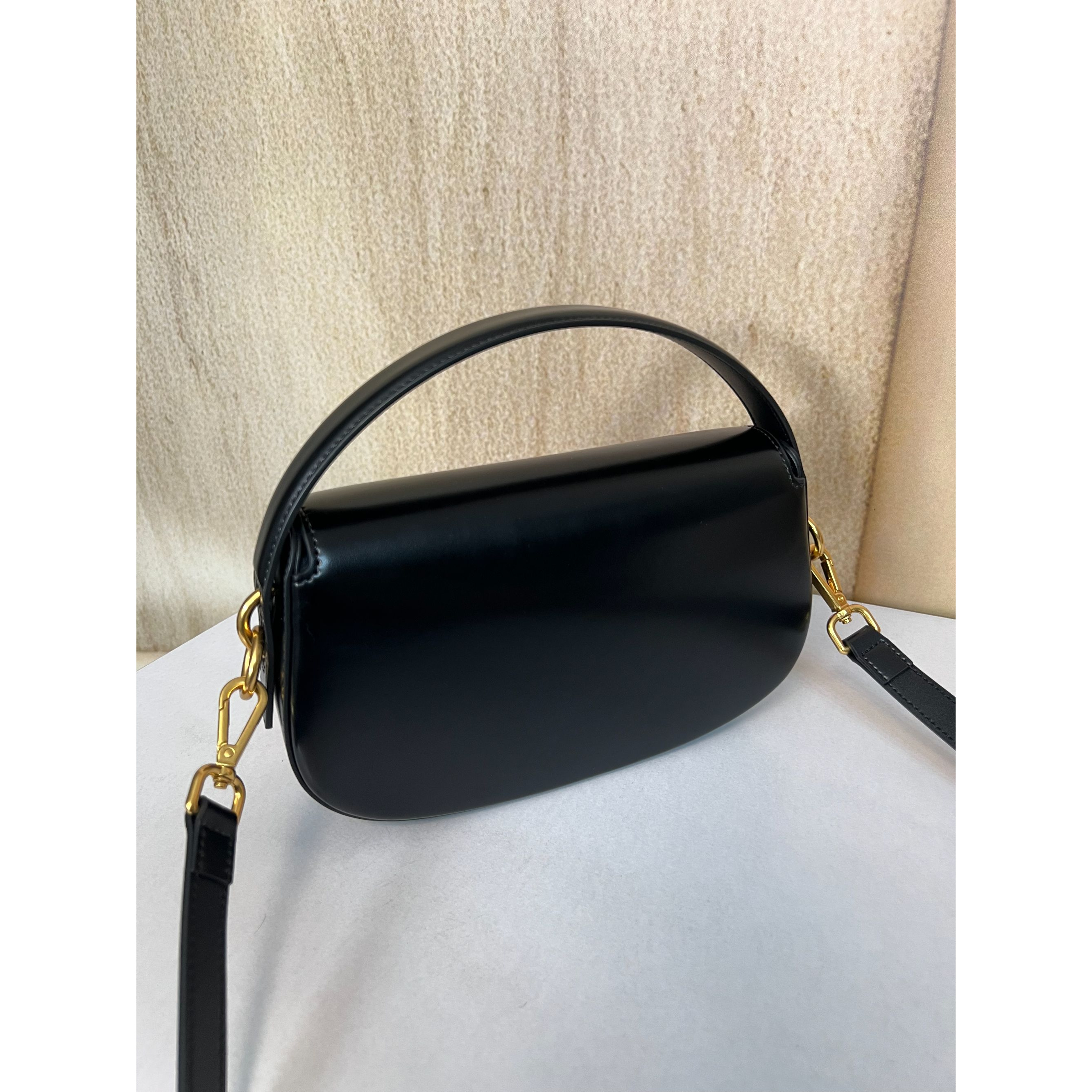 TOLEX2025新款手工时尚百搭椭圆手提女包黑色