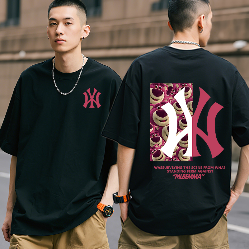 奥莱清仓【一折专区】纯棉T恤休闲印花男款圆领情侣夏季同款短袖