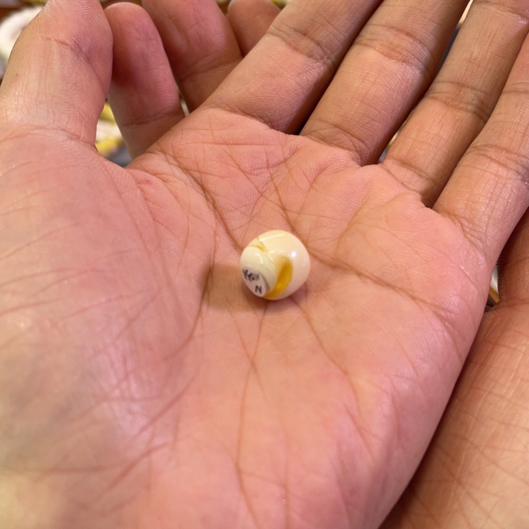 亻***凉琥珀未镶嵌裸石N11031金瓷白老型单珠