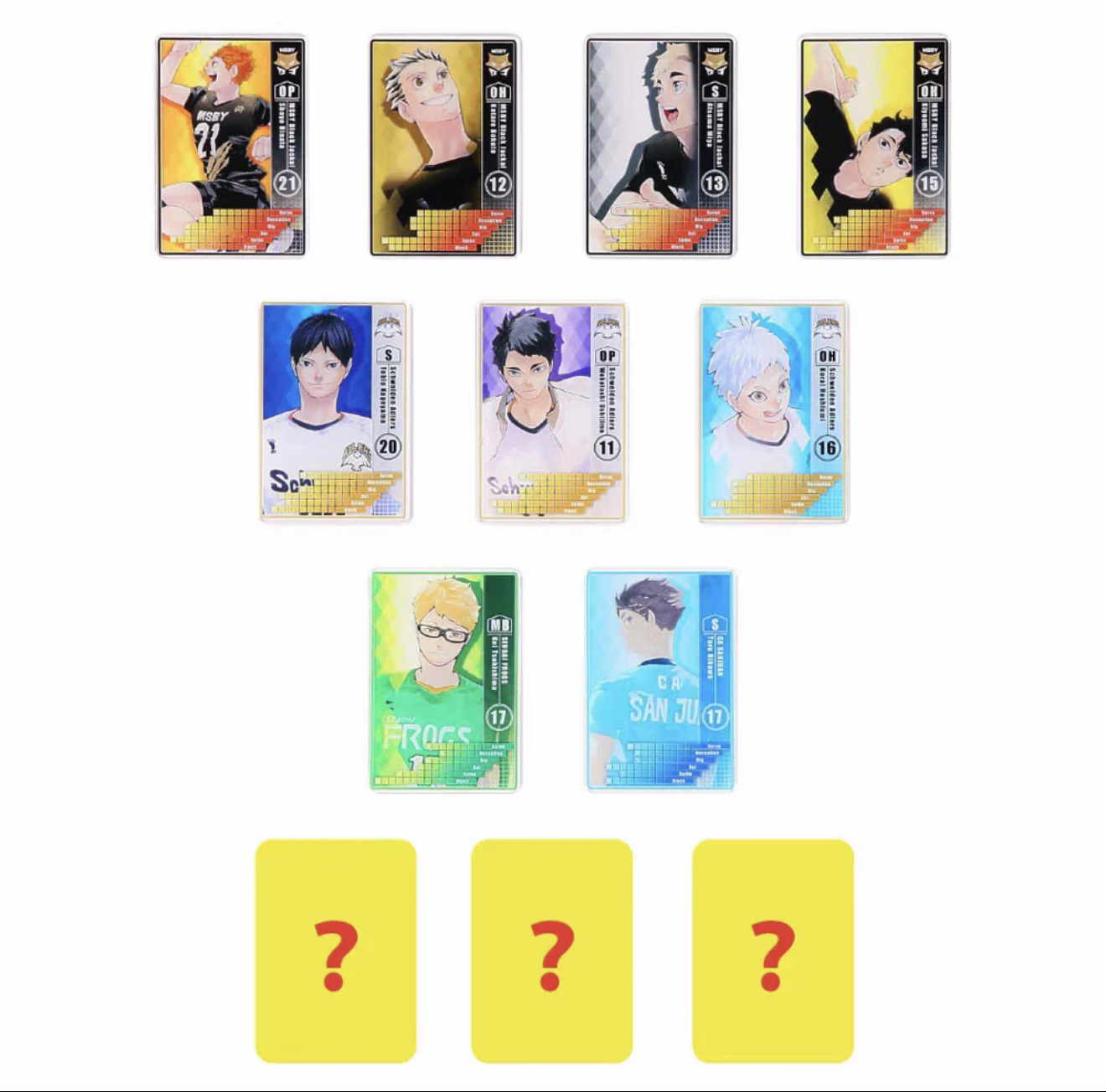 【日谷】排球少年 数据卡一二弹 默认代拆（拆开不退）