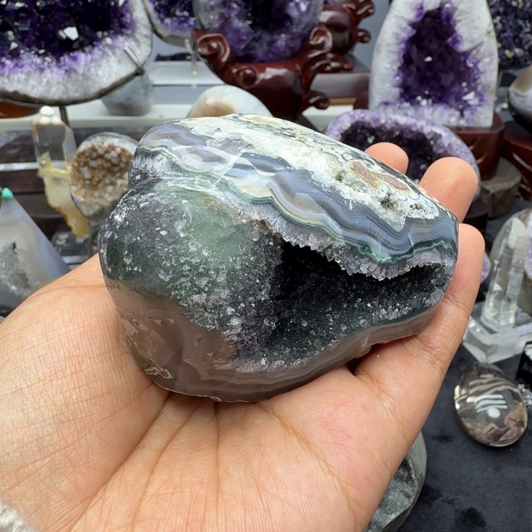 紫晶珠宝半成品未镶嵌