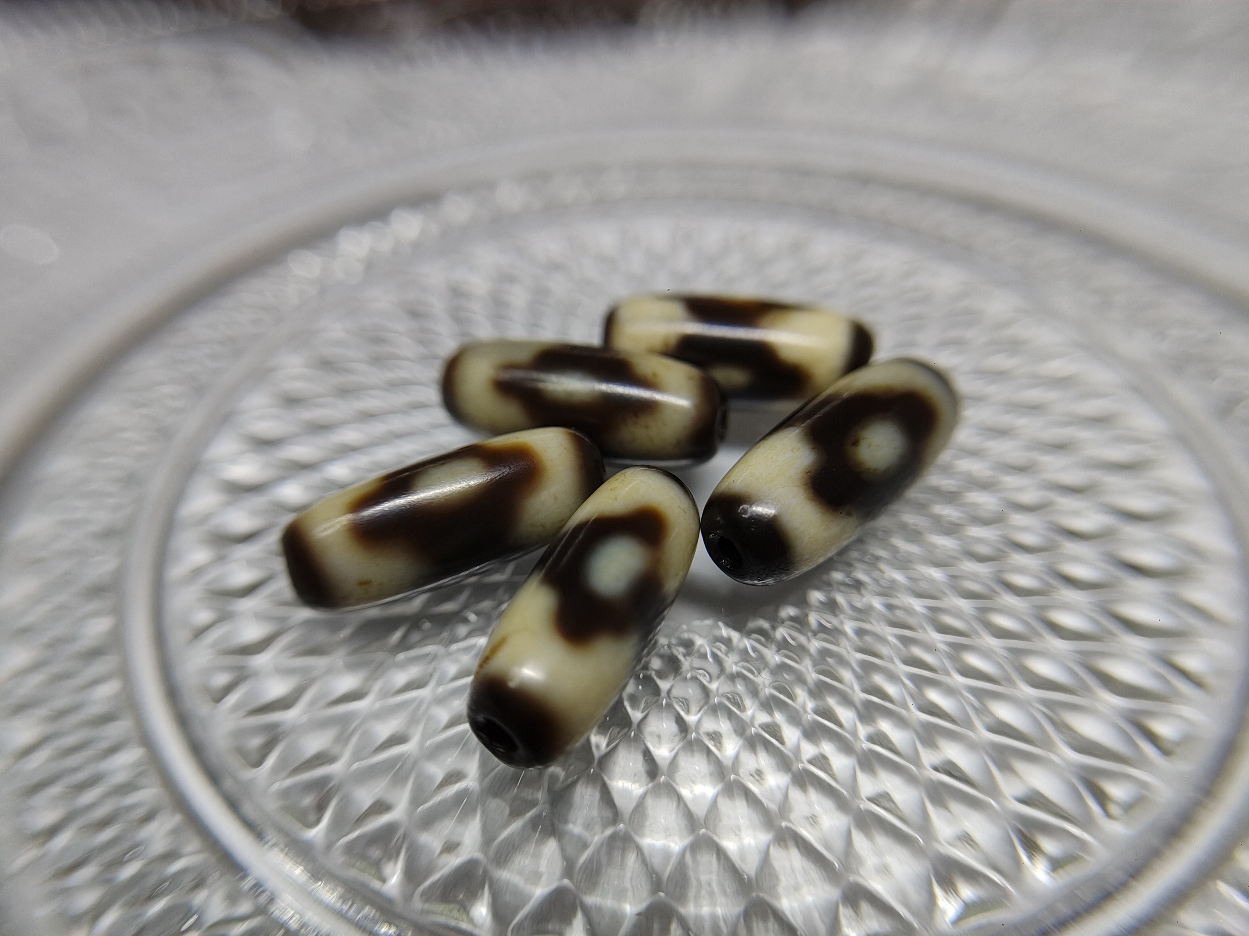 玛瑙三眼天珠台工顶珠腰珠配饰文玩DIY手串项链配件