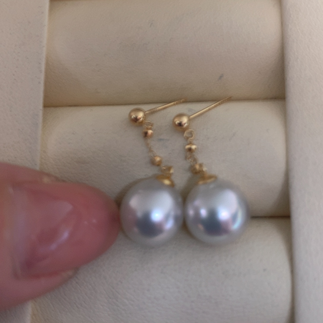 海水珍珠耳饰18K金镶嵌