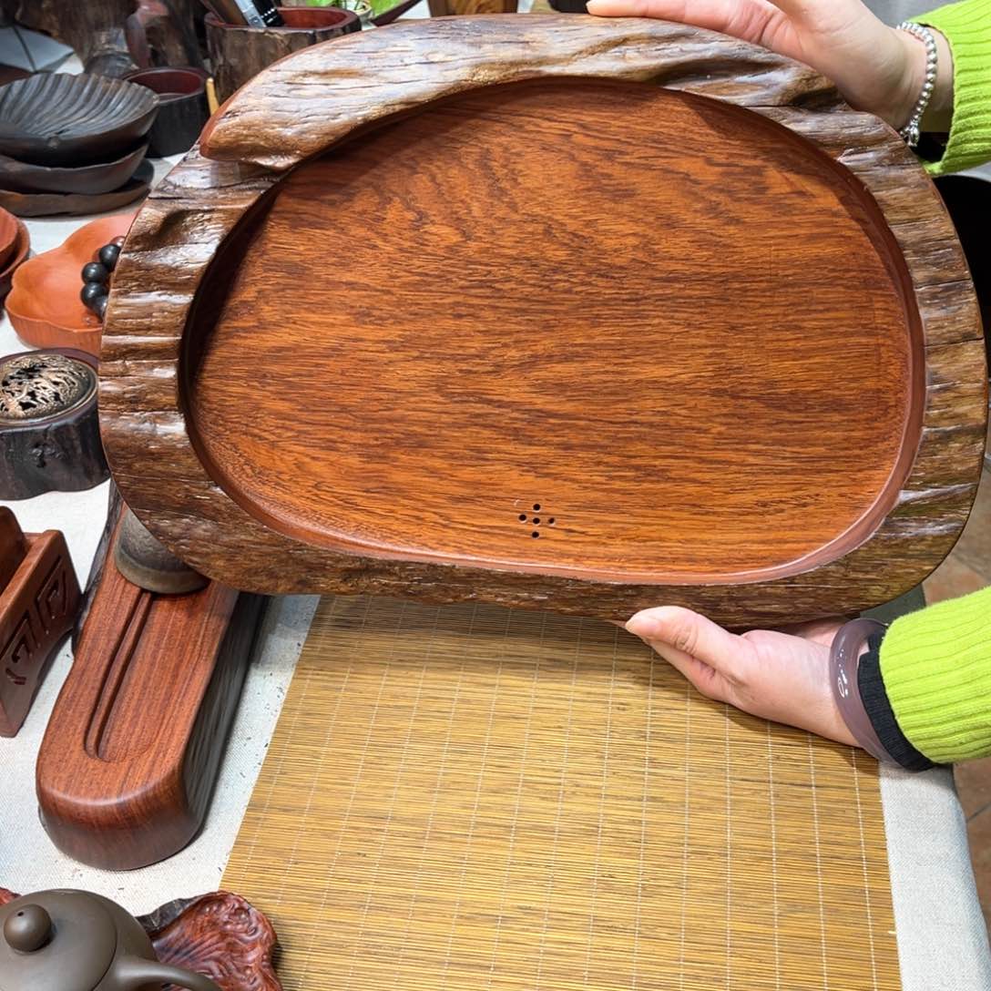 缅甸花梨湿泡茶盘