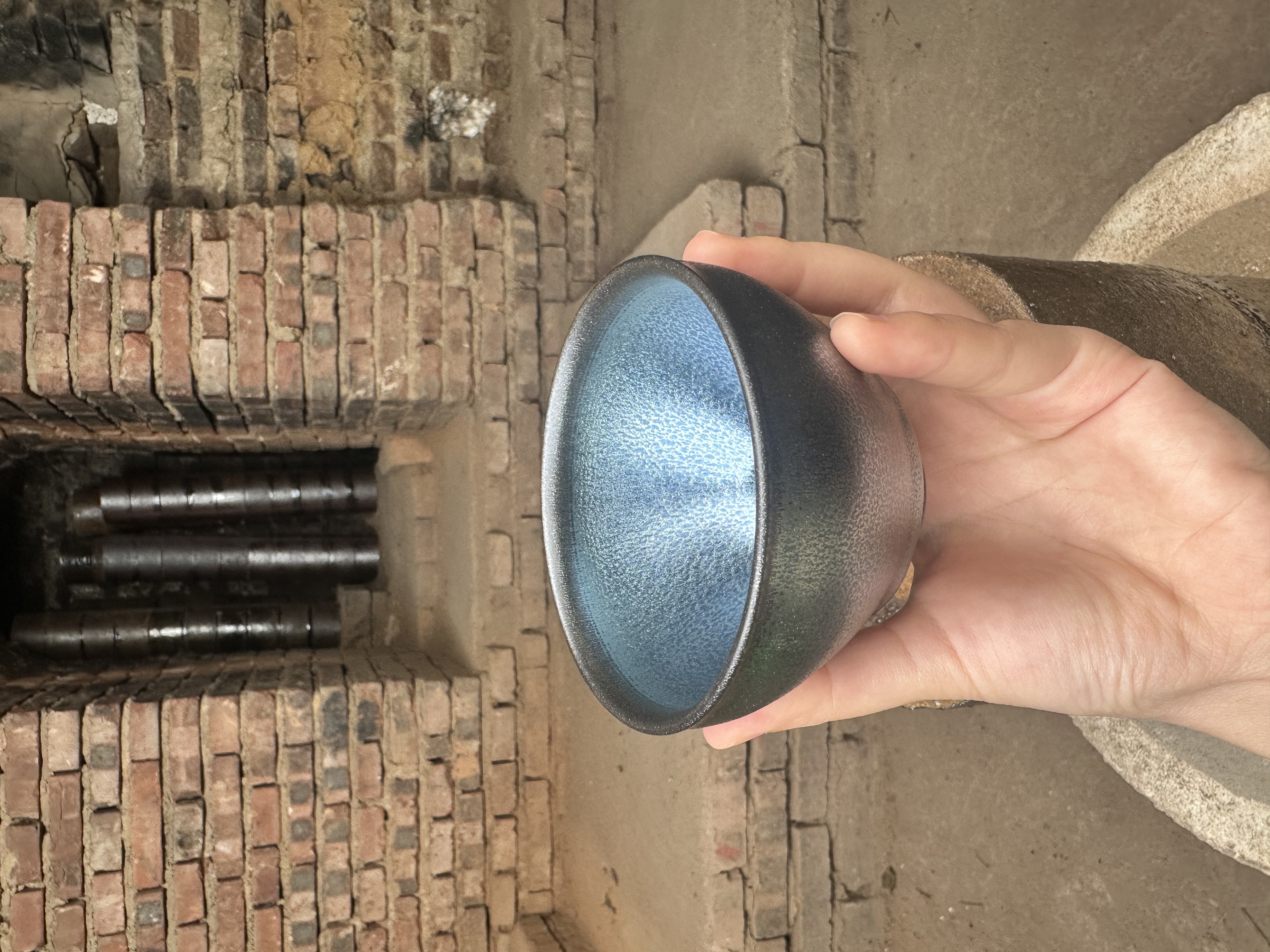 闪购 建窑建盏   蓝麒麟  茶器主人杯礼盒装带溯源证书   电烧 