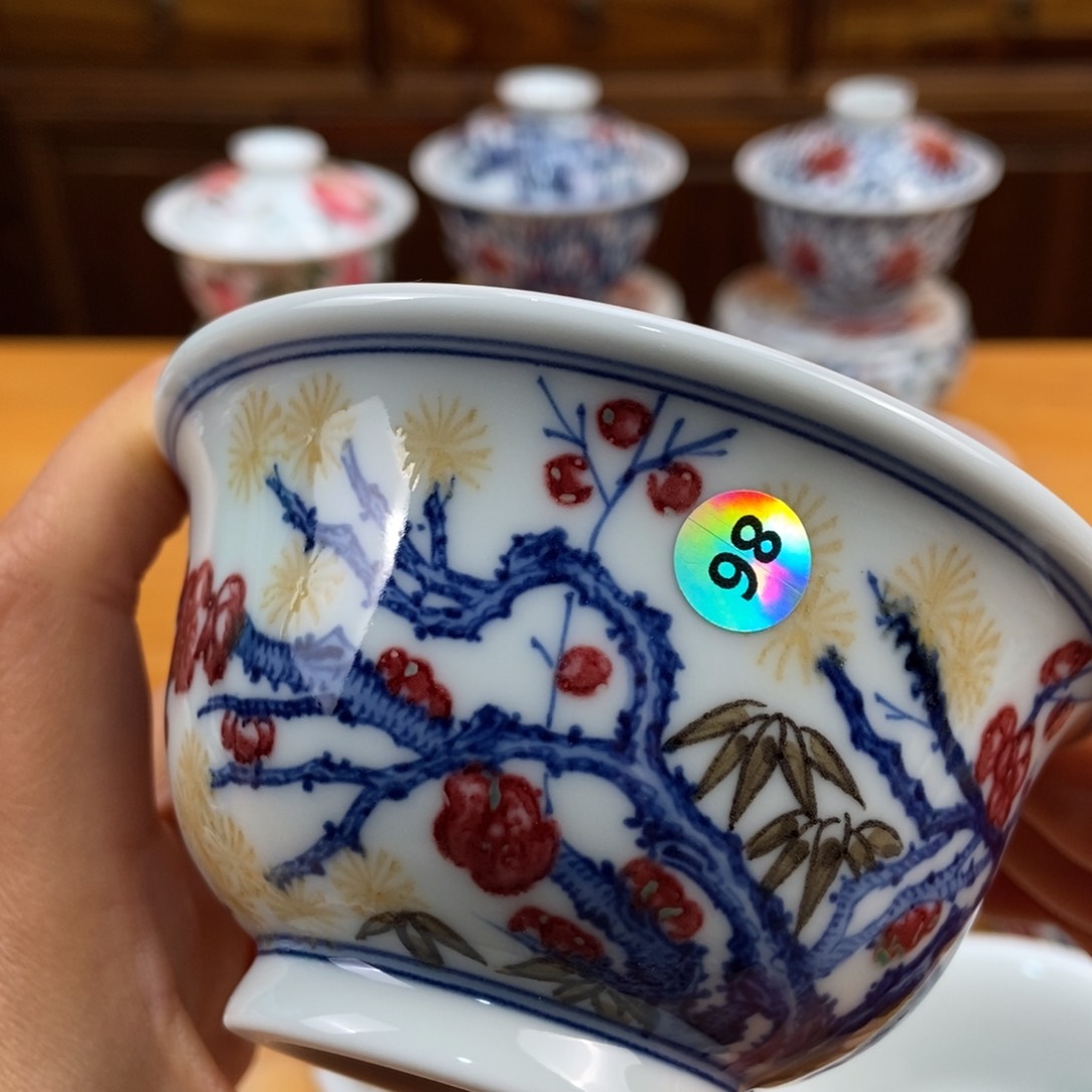 手绘现代茶具非古董