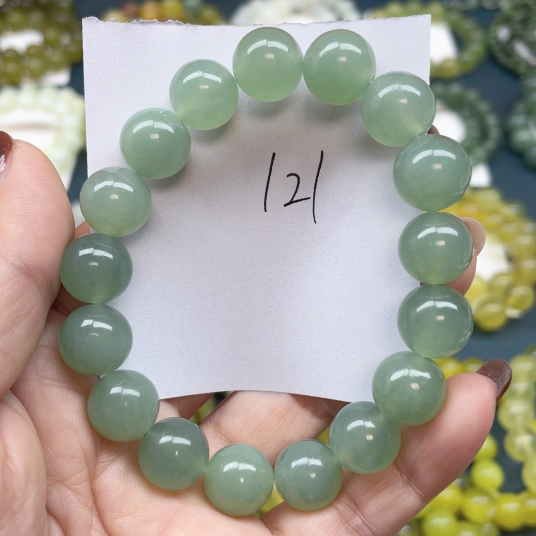 未镶嵌蛇纹石玉手链