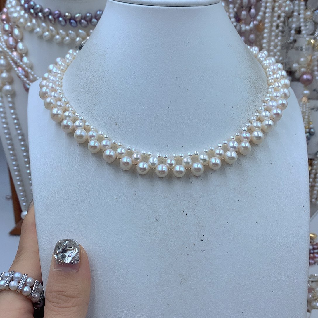 *****银S925镶嵌淡水珍珠耳饰