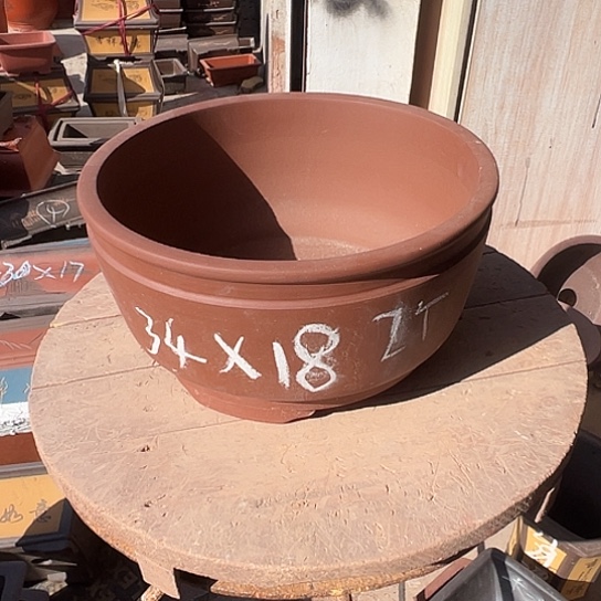 医***心紫砂花盆透气花盆