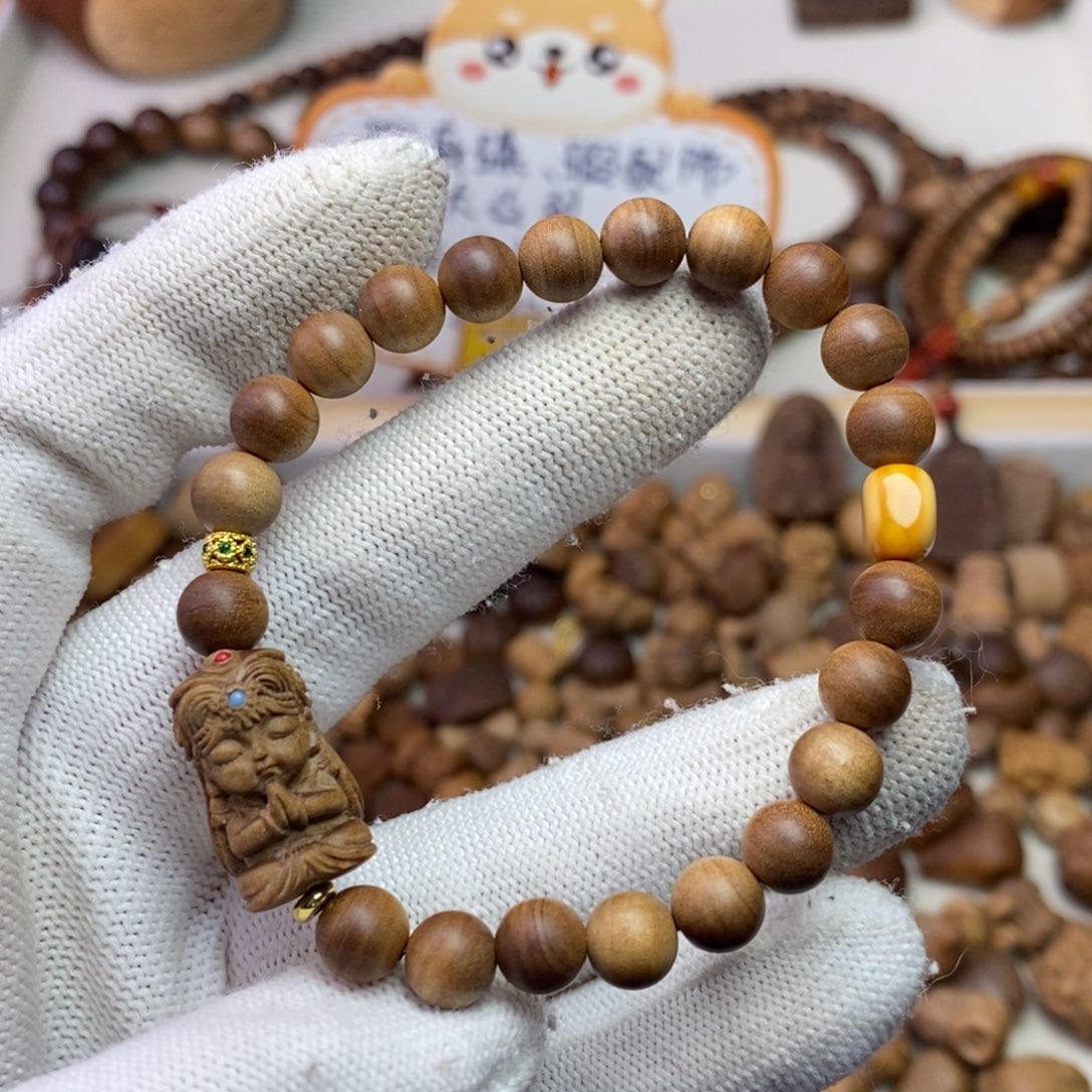 檀香木手串/手链印度迈索尔老山檀0.7扎基单圈