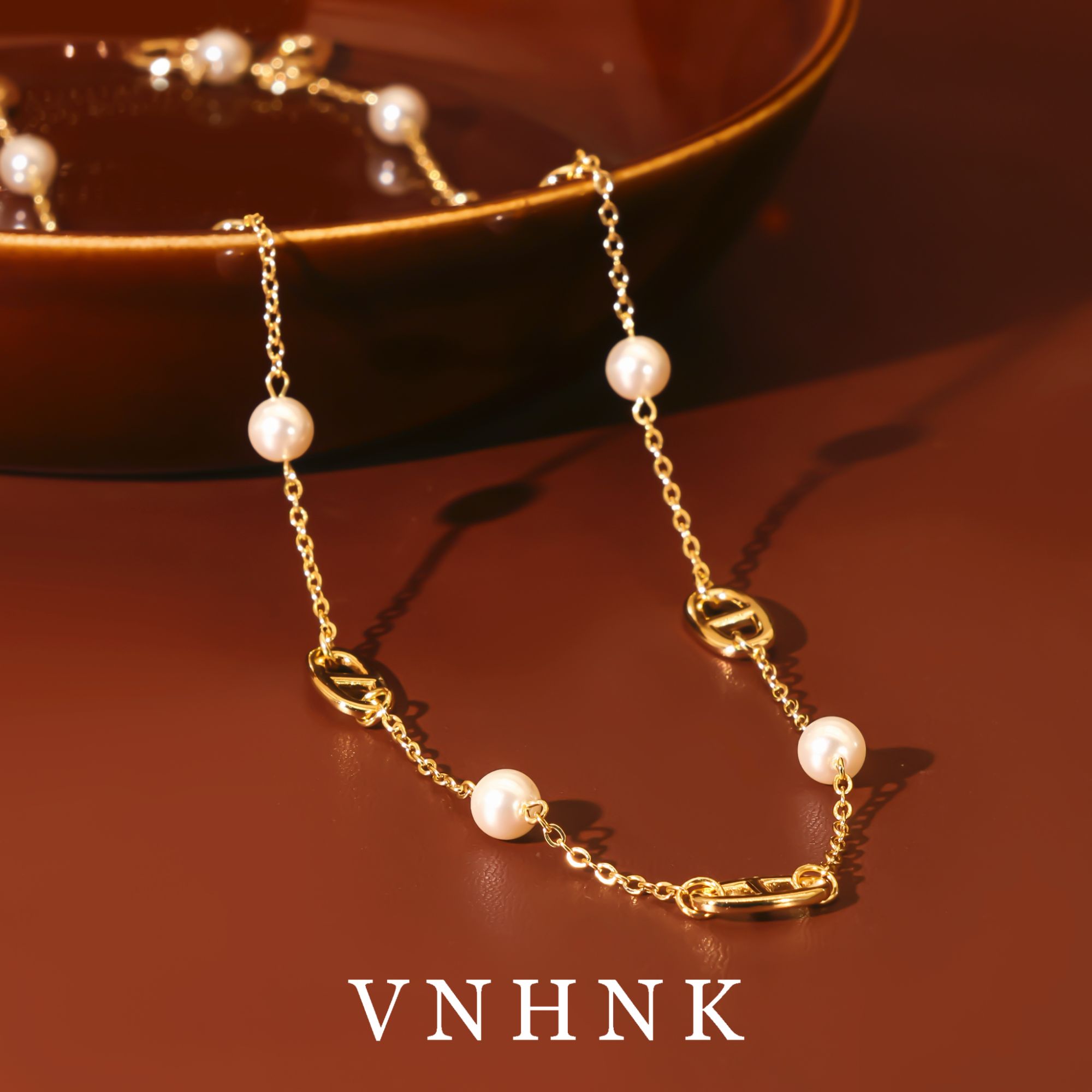 铜合金仿珍珠项链 美可儿   T255   金色(72cm7mm)时尚气质项链