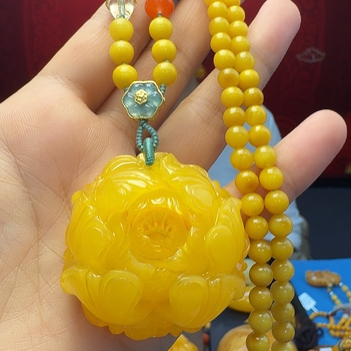 琥珀未镶嵌吊坠(赠链)天然原矿蜜蜡吊坠