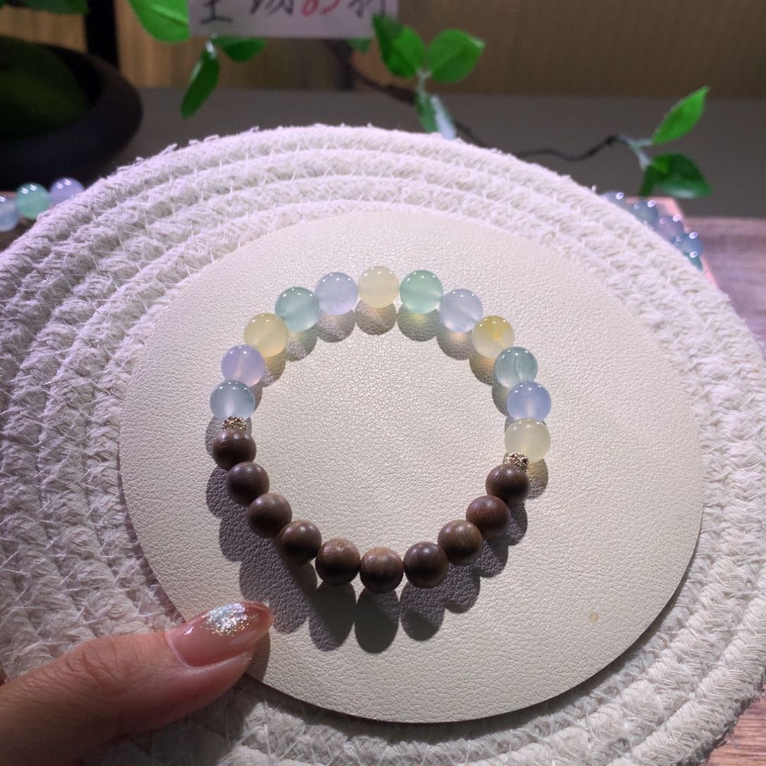 散珠翡翠天然缅a糖果半串