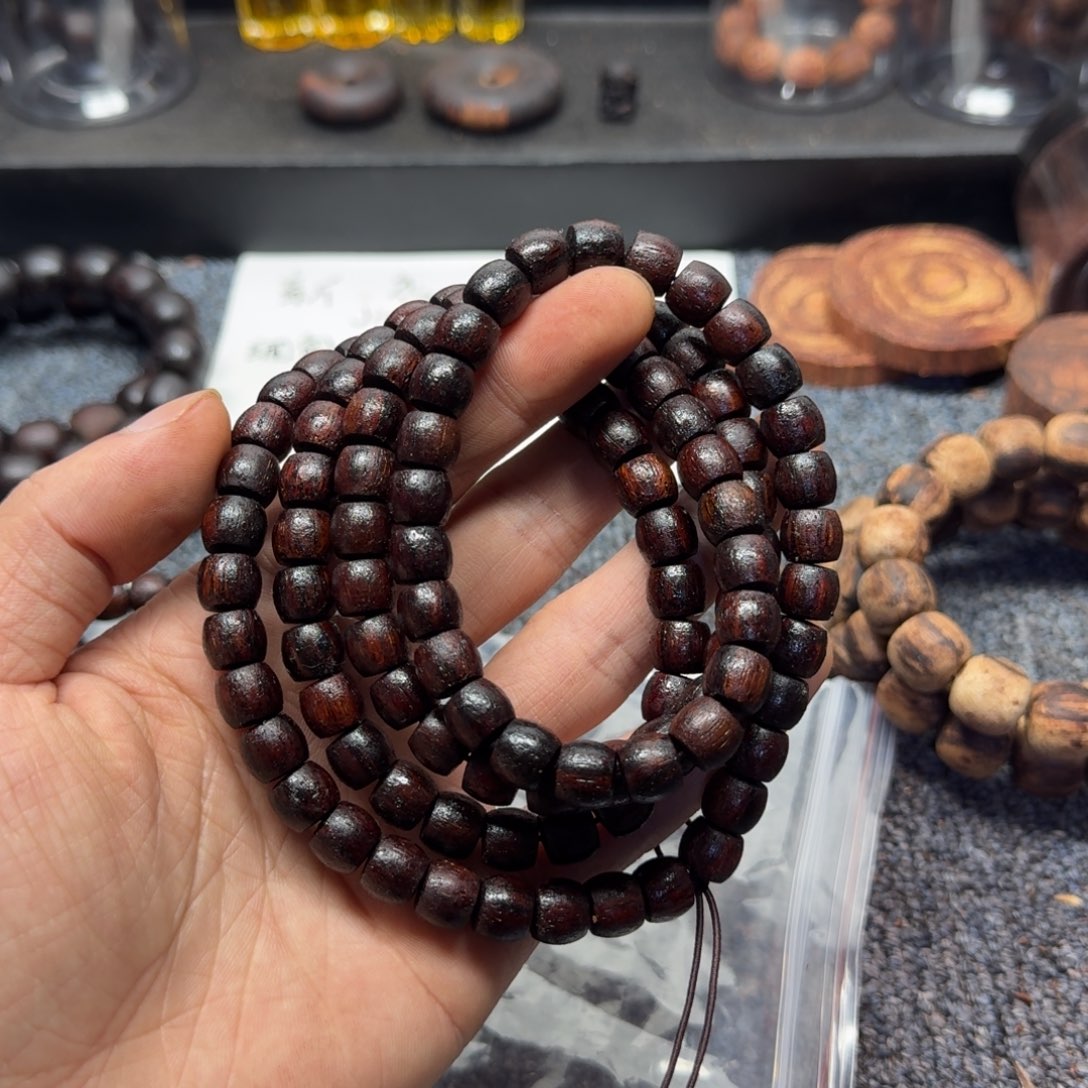 藤类红油8×9直切鼓珠降真香多圈